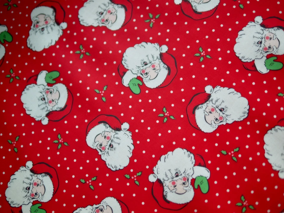 3 Rollen 25x55 cm MODA laminierte Baumwolle, Stoff beschichtet, Weihnachtsmann - Bild 3 von 4