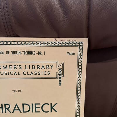 Vintage Sheet Music 1928 Schradieck, Vol. 515, School of Violin