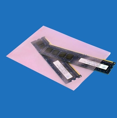 100 Pack Flat Anti-static Bags 5" x 7" - 2 Mil Large Pink Poly Bag Open Ended - Picture 2 of 8