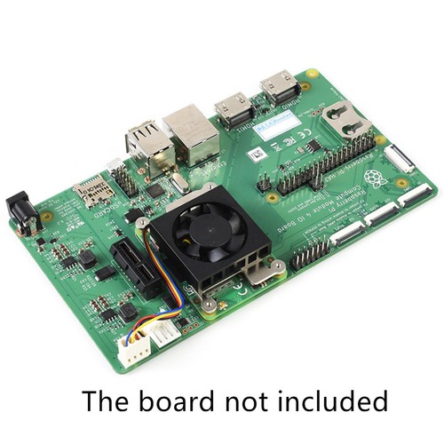 Dedicated Cooling Fan Thermal Tapes Heatsinks Metal Frame for Raspberry Pi 4 CM4 - Photo 6/9