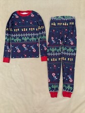 Hanna Andersson Marvel Pajamas 140 Boys Striped Long John