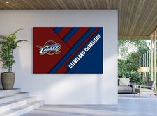 CLEVELAND CAVALIERS MATERIAL DESIGN NBA Team Logo Basketball Poster / Canvas