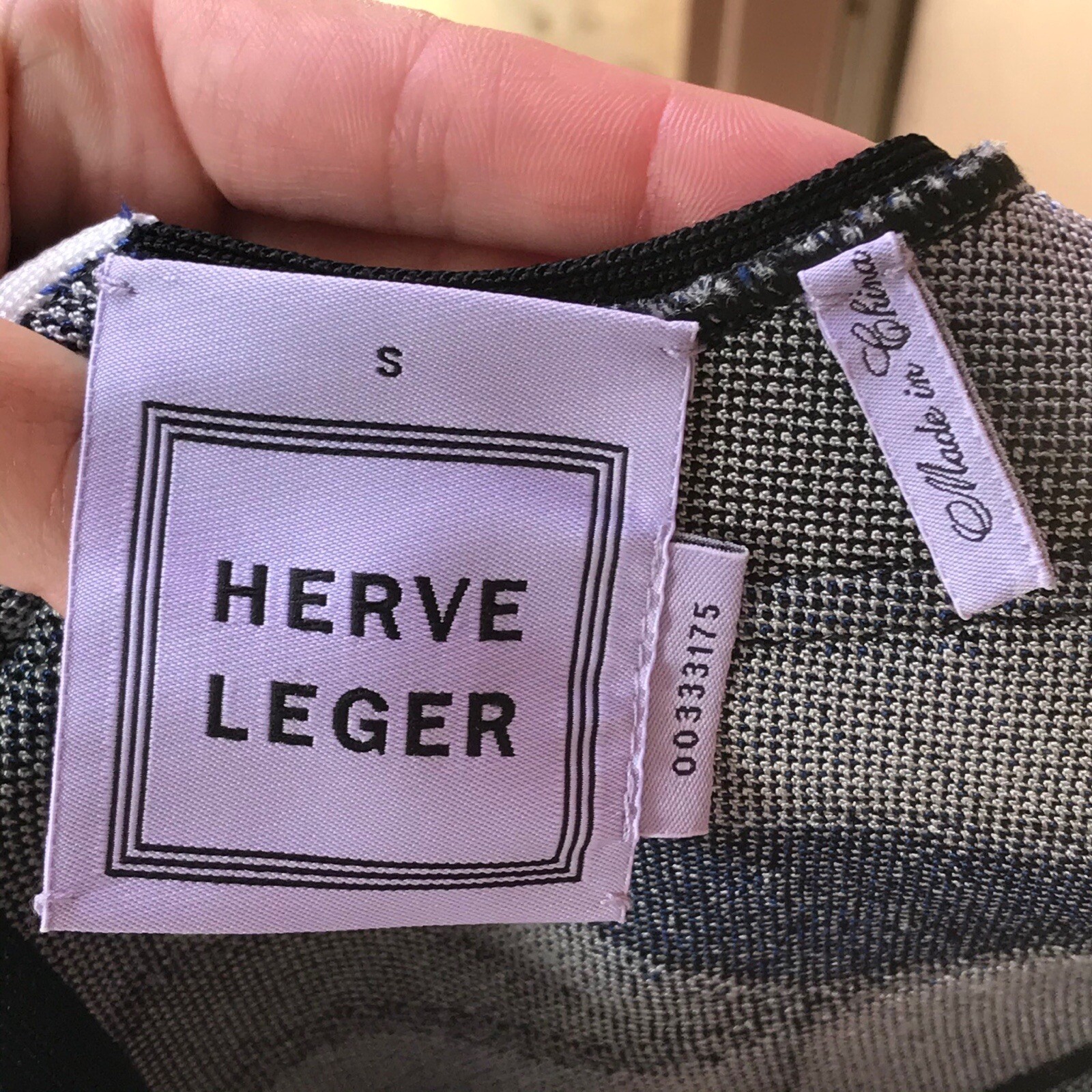 Herve Leger Hazel geometric patchwork jacquard ba… - image 4