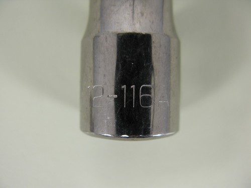 (1) USED ARMSTRONG 12-116A 1/2" STANDARD DRIVE SOCKET CHROME 12 POINT - Bild 7 von 7