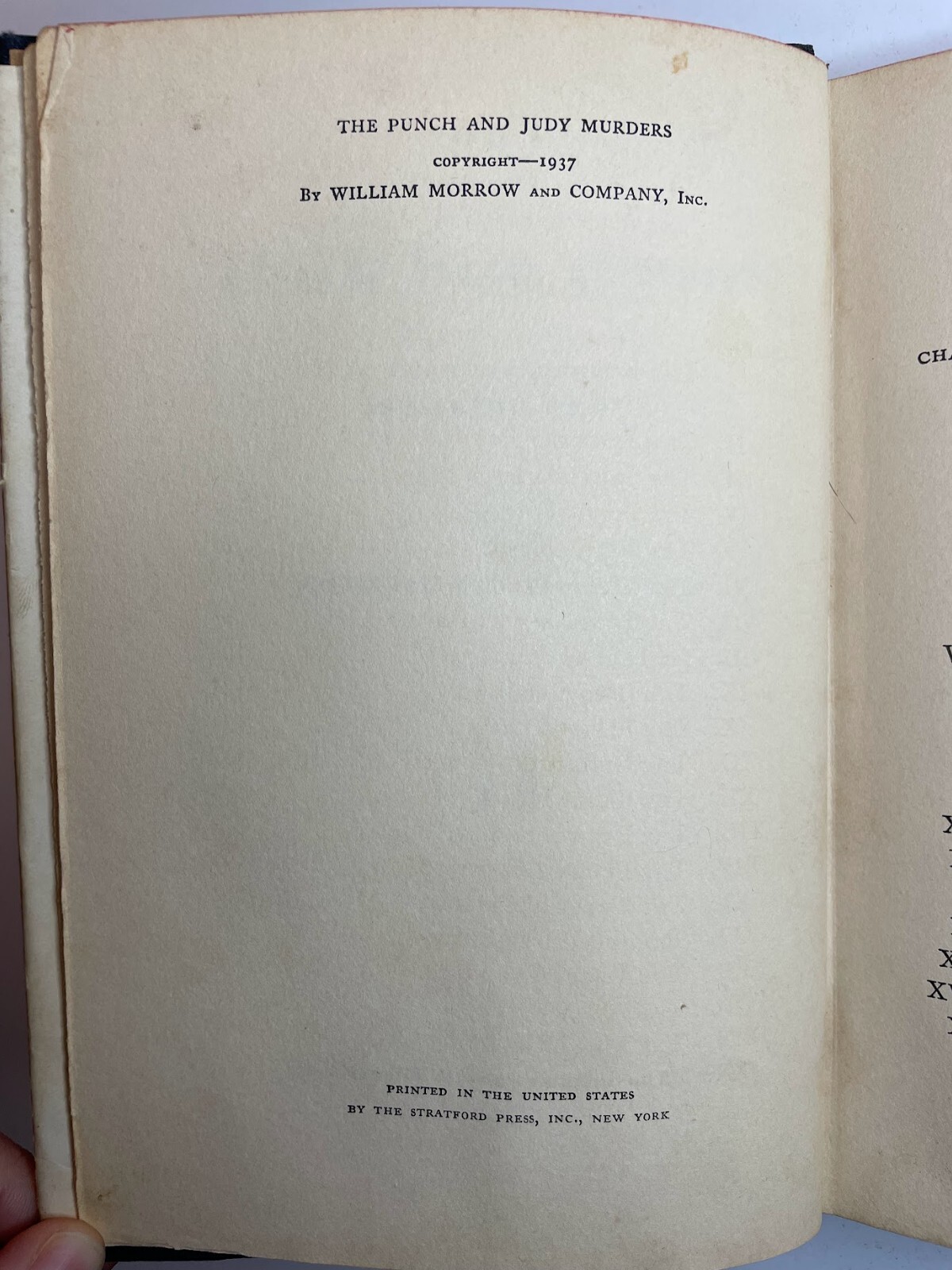 "The Punch and Judy Murders" (1937) by Carter Dickson, with dust jacket