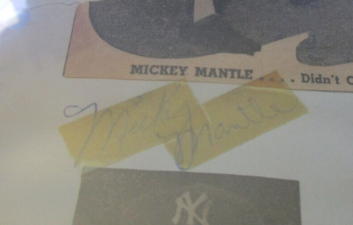 Mickey Mantle Rookie Era (d.1972) Brideweser McDougal Signed 8.5x11 Sheet BAS - Picture 2 of 5