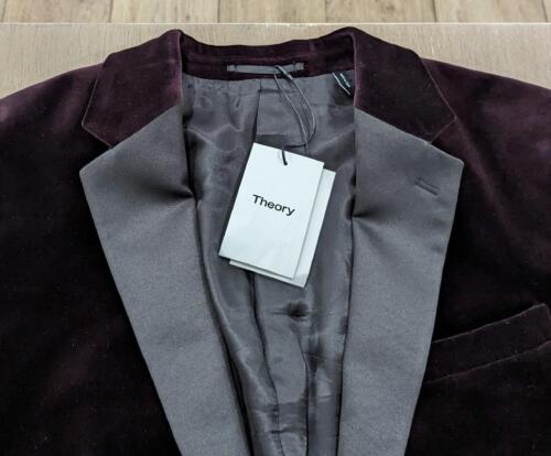$ 695 Herren Boss Theory "Chambers" Samt schmale Passform Abendessen Jacke Malbec US 36R - Bild 2 von 8
