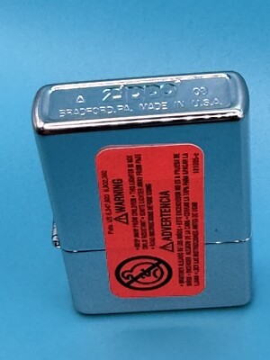 Vintage 2008 Bottomz Up High Polish Chrome Zippo Lighter NEW