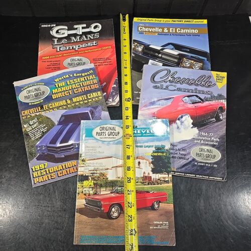 (5) Auto Part Catalogs Lot VTG Chevelle Camino Monte Carlo GTO Le Mans Tempest - Foto 2 di 18