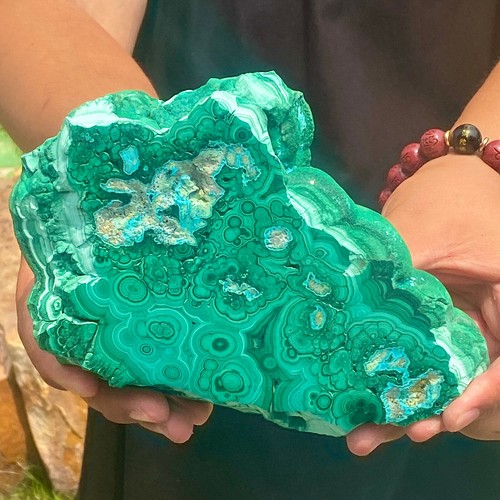 5.58LB Natural Green Malachite Quartz Crystal Ore Specimen/collection - 第 9/12 張圖片