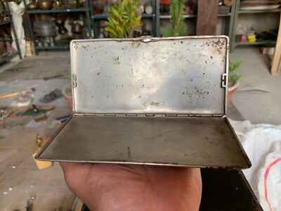 Vintage Rare German Silver Handcrafted Cigarette Case Box Cigarette Holder 
