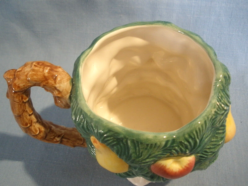 Vintage Fitz and Floyd Woodland Santa Coffee Mug Cup 1991 - Picture 4 of 5