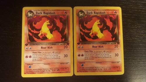 2000 Pokémon Team Rocket Dark Rapidash Non-Holo 1st Edition #44 - Picture 1 of 2
