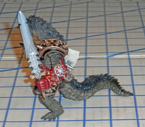 Figura PVC Fundido Sólido Papo Cocodrilo Mutante Guerrero Caballero 38955 D&D Juguete Soldado - Imagen 2 de 4