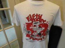 Vtg 80's White FIFTY TOOTS 40th Anniversary 50-50 Locomotive Train Tshirt Fits M