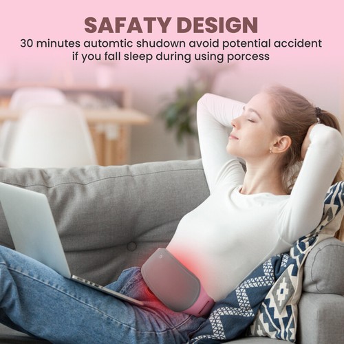 Electric Heating Menstrual Vibration Pad Belt For Period Pain Relief Cramps 2024 - Picture 2 of 9