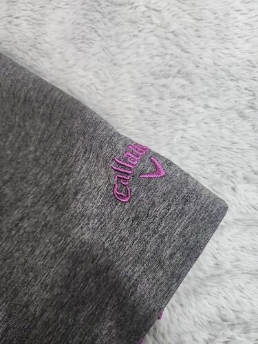 Callaway Golf Polo Shirt Men’s L Purple Gray S/S Opti Dri Polyester - Picture 3 of 7