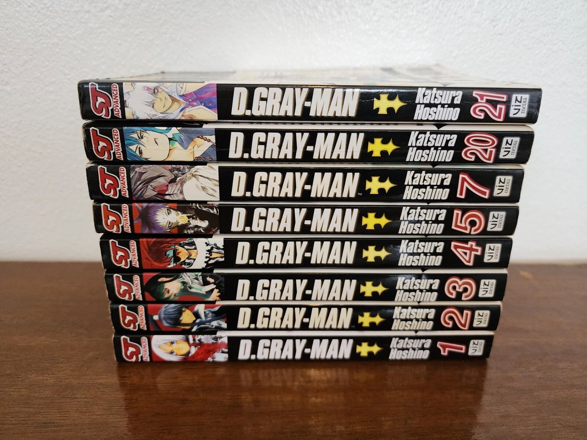 D.Gray man Volumes 1,2,3,4,5,7,20,21 Manga Lot of 8, English