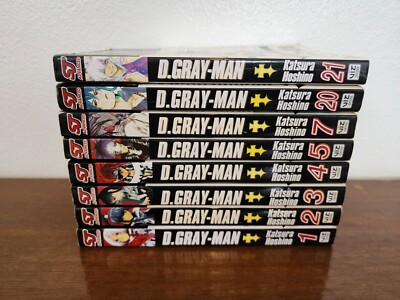 D.Gray man Volumes 1,2,3,4,5,7,20,21 Manga Lot of 8, English