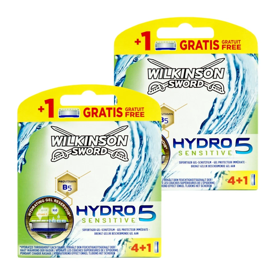 10x Wilkinson Sword Hydro 5 Sensitive Rasierklingen -OHNE OVP- im Blister
