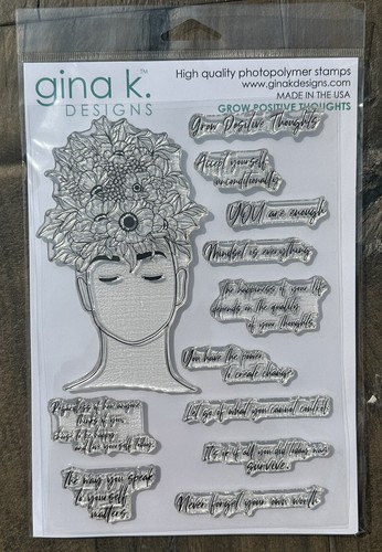 4 LOTTO - Gina K. Designs francobolli fotopolimerici: fiori, pensieri ispiratori NUOVI - Foto 4 di 19