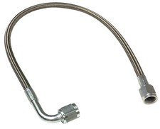 Turbo Oil Feed Line 8 Steel Braided -4 An 90 Degree X Str. Made In The Usa Turbo Oil Feed Line 8 Steel Braided -4 An 90 Degree X Str. Made In The Usa