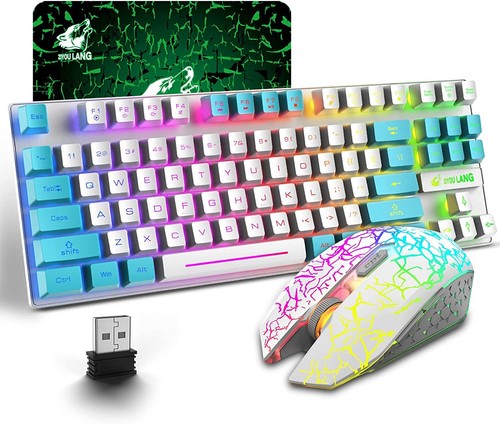 Wireless gaming keyboard and mouse combo rainbow backlit rechargeable for PC/Mac - Picture 47 of 55