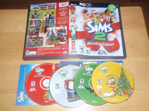 The Sims 2 Holiday Edition PC CD-ROM Game 4-disc 2005 Maxis EA Electronic Arts
