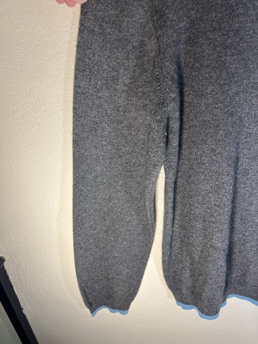 Mac & Jac Men's 100% Cashmere Crew Neck Long Sleeve Pullover Sweater Gray XL - Picture 5 of 9