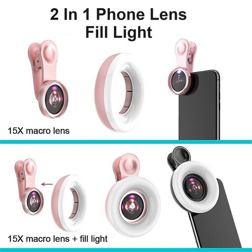 Mini Fill Light 15x Macro Phone Lens for iPhone / Samsung / Google - 第 9/10 張圖片