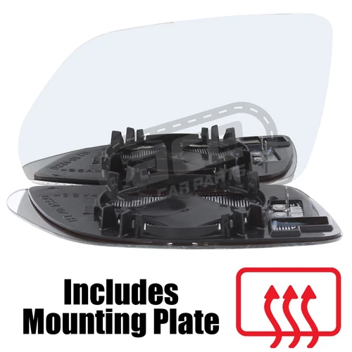 Skoda Octavia Hatchback 2004-2009 Heated Convex Wing Mirror Glass Passenger Side