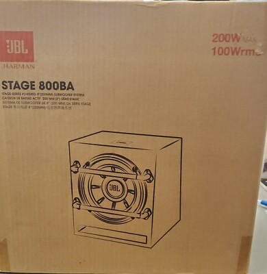 JBL STAGE 800BA Ported Powered Subwoofer with 8 JBL STAGE 800BA Ported Powered Subwoofer with 8