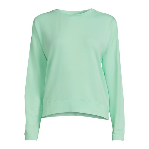 AVIA Women 2XL 20  Long Sleeve French Drop Shoulder Soft Terry Cloth Tee Green - Picture 1 of 6