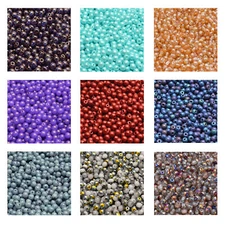 Rutkovsky 111-19001 Round Druck Pressed Glass Beads * Different Colors