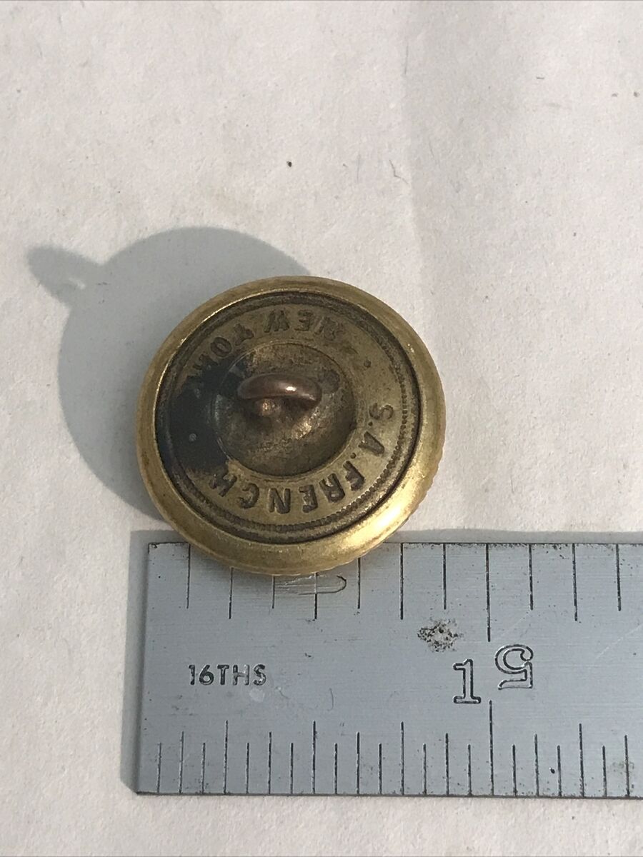 RARE Civil War SA French New York Navy Vintage Button 15/16 RARE Civil War SA French New York Navy Vintage Button 15/16