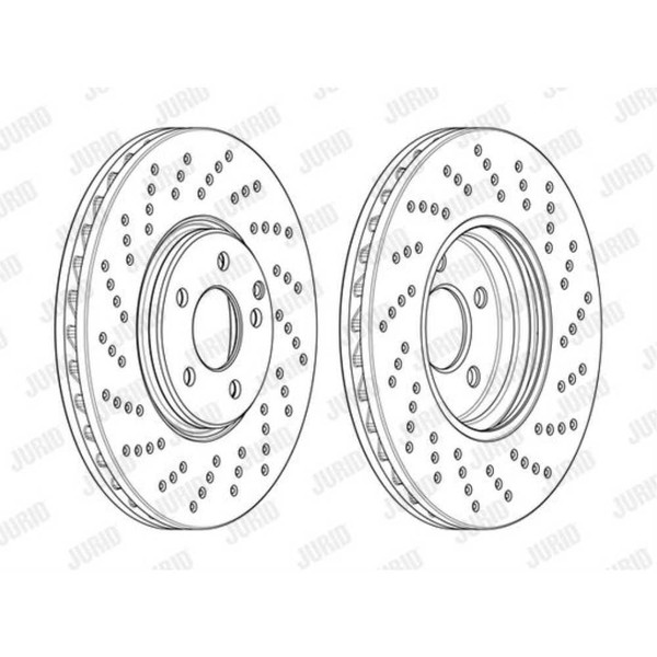 Jurid Bremsscheiben Vorne Ø330 Mm BelüFtet FüR Mercedes-Benz E-Klasse W211 S211-image