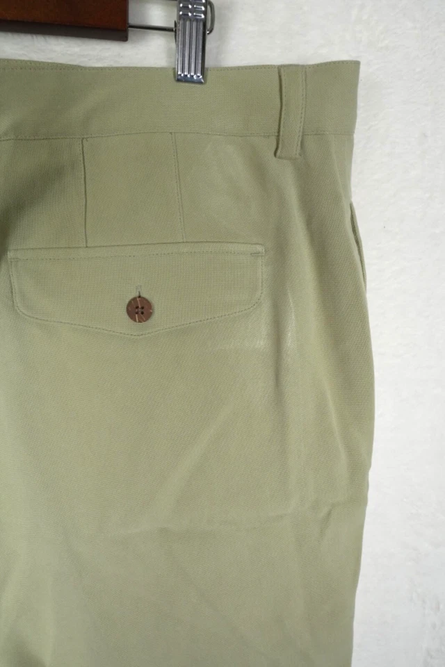 Pantalones Cortos Tommy Bahama Para Hombre Talla 40 9" Beige Calce Relajado 100% Seda Chino Golf Informal Foto 3 de 4