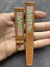 Vintage Watch Strap 18 mm  Leather Nos Top Quality V33