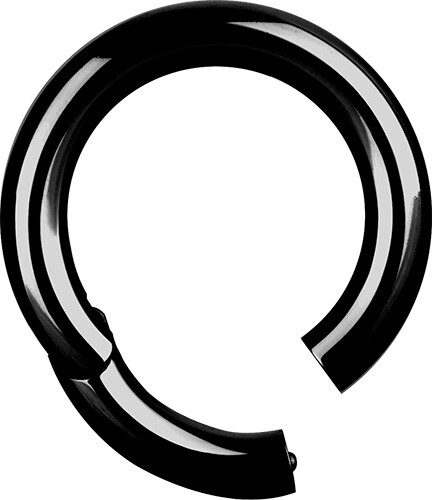 Segmentring Klicker schwarz Intim Augenbraue Lippe Ohr Nase Stahl - Bild 17 von 19
