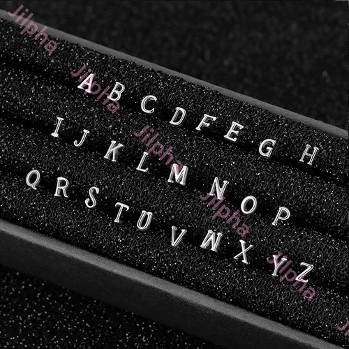 Sterling Silber Initialen Buchstabe 24 g Nasenknochen Ring Piercing Stecker A4372 - Bild 4 von 10