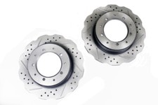 Land Rover Defender Discovery 1 Rrc Rear Brake Disc Grilled Grooved Wavy LR01795