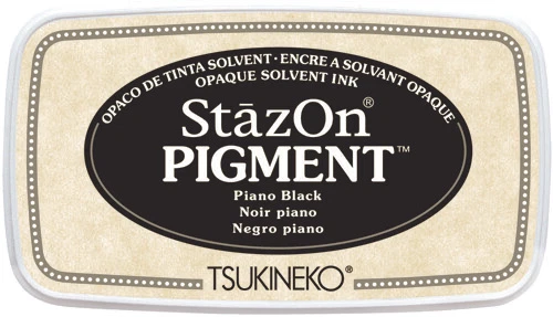 StazOn Pigment SZ 31 Piano Black Stempelkissen f.Glas -Tsukineko ~55x95mm 98131