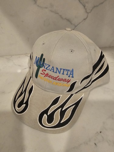 Vtg Manzanita Speedway Phoenix Arizona Flames Embroidered Adjustable Hat Cap