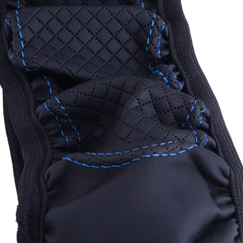 15"/38cm PU Leather Auto Car Steering Wheel Cover Anti-slip Protector Black&Blue - Picture 3 of 12