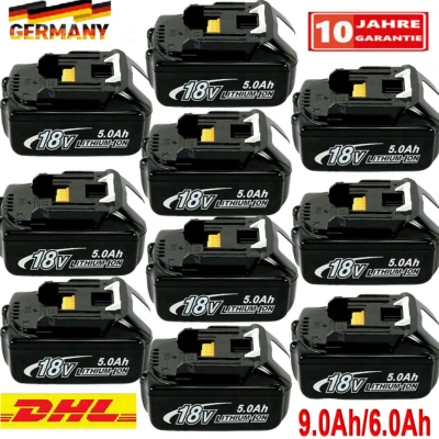 MARKENLOS Für Makita Akku 18V 9,0AH 6AH BL1860B BL1850B BL1830 BL1820 LXT Lithium