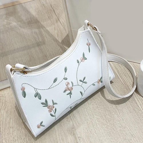 Damen Schultertasche Spitze Blumen Handtasche Hobo Bag weiches PU Leder Mädchen Handtasche - Bild 17 von 38