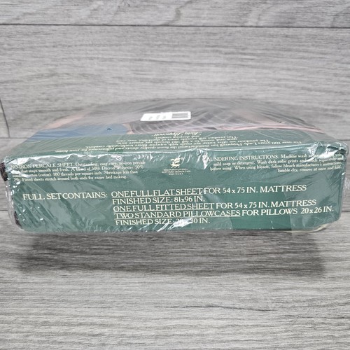 Vintage FULL SHEET SET Lady Pepperell Percale Davenport 4 Piece *READ* - Picture 5 of 12