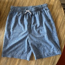 Boy's Vineyard Vines Performance Blue Fish Drawstring Shorts Zip Pockets XL