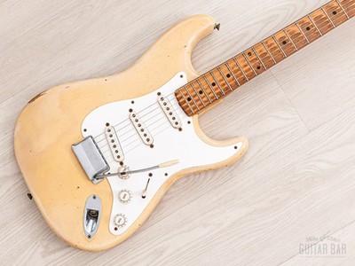 ギター Fender New American Vintage 1956 Fender American Vintage '56 Stratocaster - Aged White Blonde with
