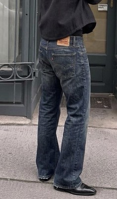 Levi's 512 Bootcut Jeans Herren W34 L30 Dunkelblau Flare Pashanim Vintage 90er